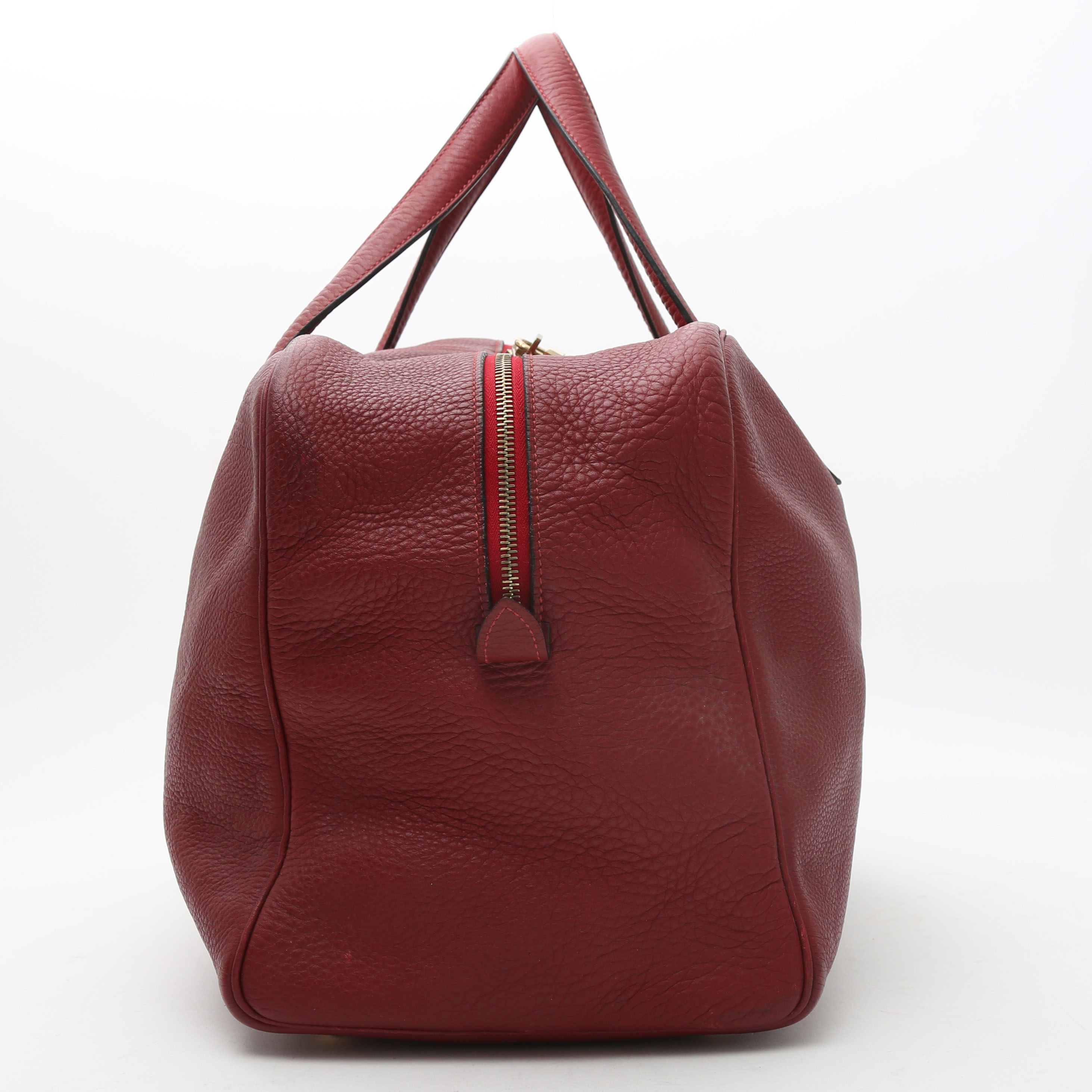Hermès Victoria travel bag in red H togo leather - Detail D6