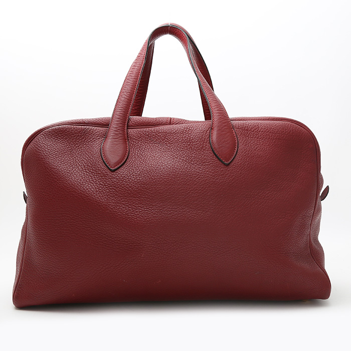 Hermès Victoria travel bag in red H togo leather - Detail D7