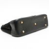 Chanel  Vintage handbag  in black chevrons canvas  and black leather - Detail D5 thumbnail