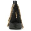 Chanel  Vintage handbag  in black chevrons canvas  and black leather - Detail D6 thumbnail