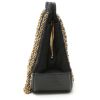 Chanel  Vintage handbag  in black chevrons canvas  and black leather - Detail D7 thumbnail