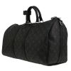 Louis Vuitton  Keepall 45 travel bag  in grey Graphite monogram canvas  and black leather - Detail D3 thumbnail