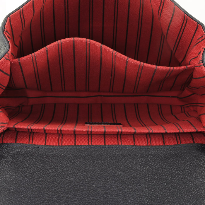 Borsa a tracolla Louis Vuitton  Metis in pelle monogram con stampa blu marino e pelle rossa - Detail D3