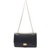 Chanel  Chanel 2.55 handbag  in navy blue quilted leather - Detail D2 thumbnail
