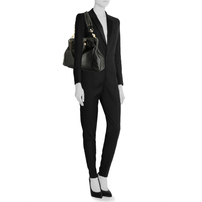 Sac à main Givenchy  Nightingale en cuir noir - Detail D2