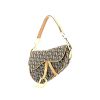 Dior  Saddle handbag  in brown monogram canvas Oblique  and gold leather - 00pp thumbnail