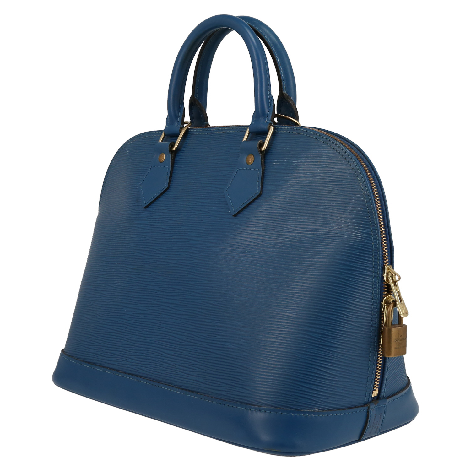 Bolso de mano Louis Vuitton  Alma en cuero Epi azul - Detail D5