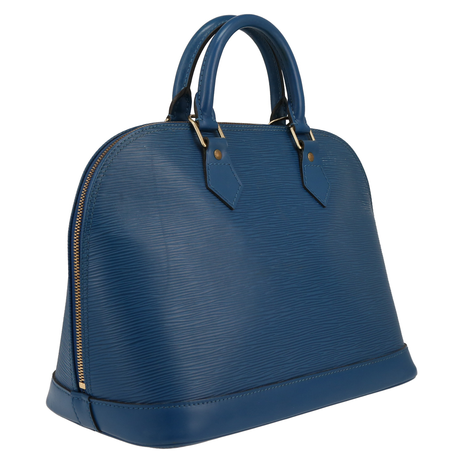 Borsa Louis Vuitton  Alma in pelle Epi blu - Detail D6