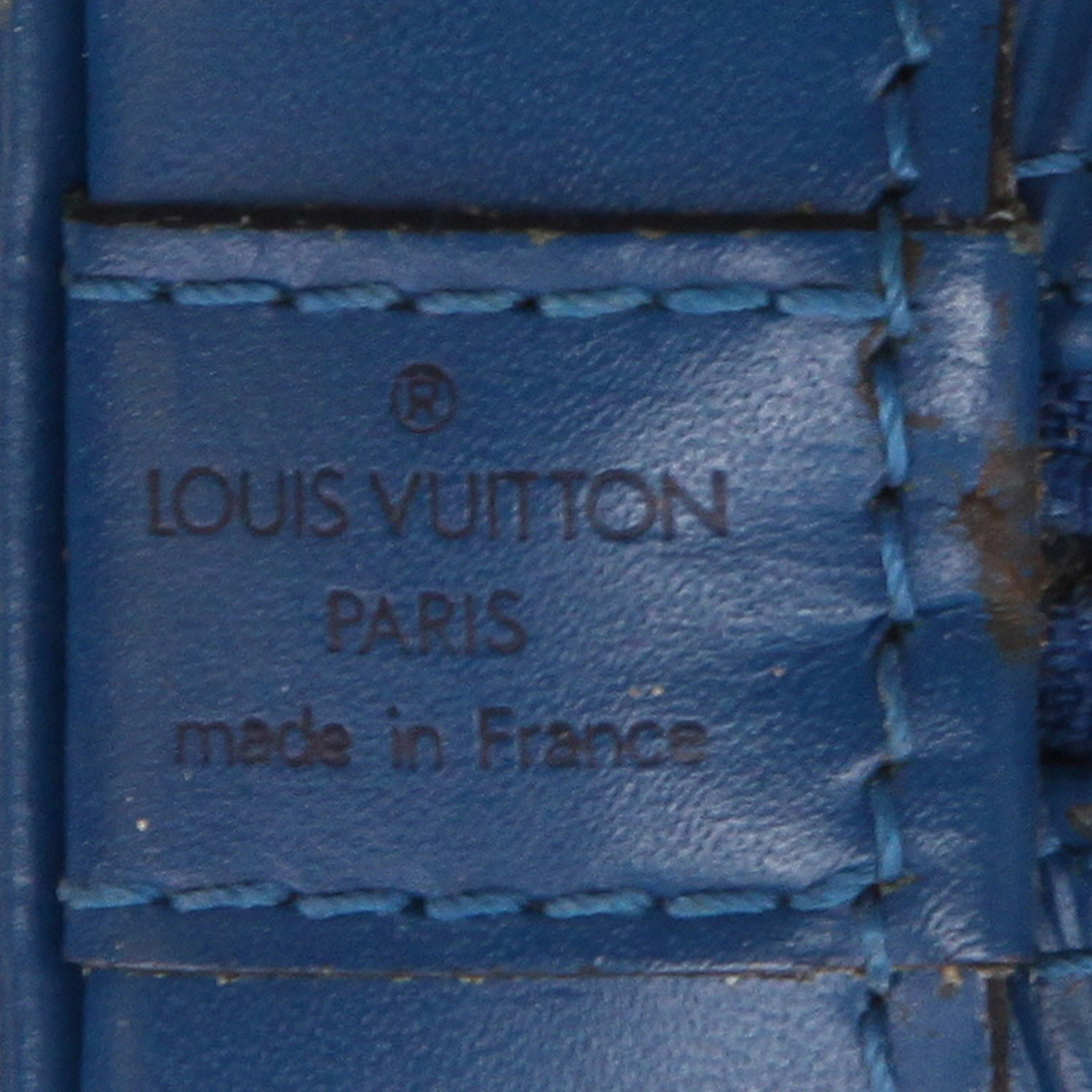 Louis Vuitton  Alma handbag  in blue epi leather - Detail D9