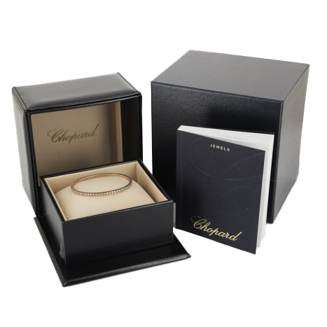 Chopard Ice Cube bangle in pink gold and diamonds