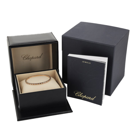 Chopard Ice Cube bangle in pink gold and diamonds