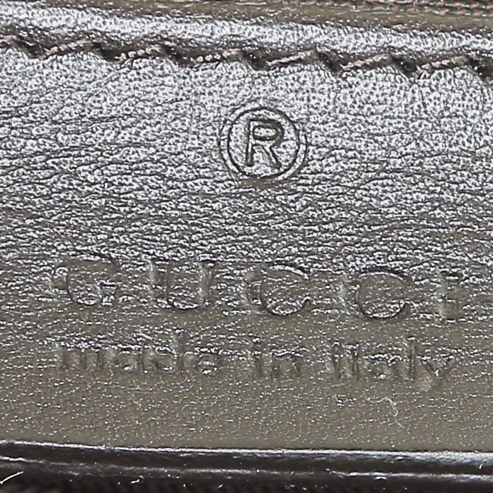 Porte-documents Gucci  Suprême GG en toile monogram enduite beige et cuir marron - Detail D3