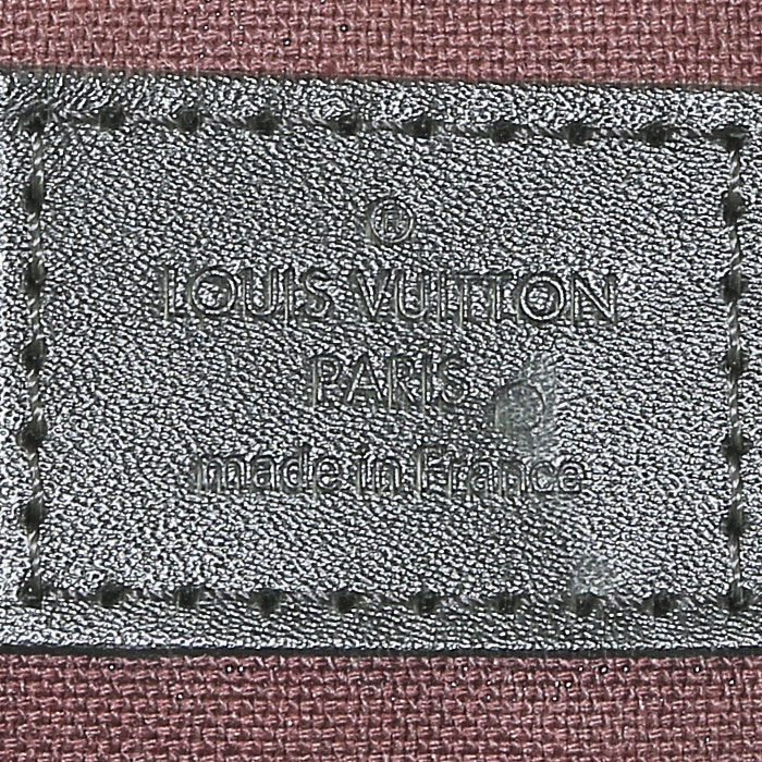 Porte-documents Louis Vuitton   en toile monogram marron et cuir noir - Detail D3