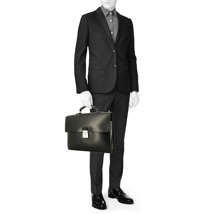 Porta-documentos Louis Vuitton  Robusto en cuero taiga negro - Detail D1