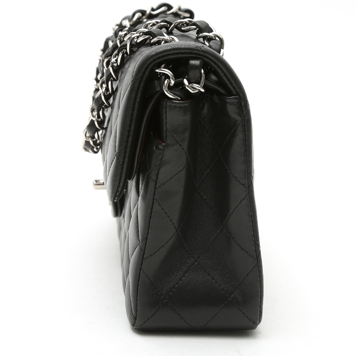 Borsa a tracolla Chanel  Timeless Petit in pelle trapuntata nera - Detail D6