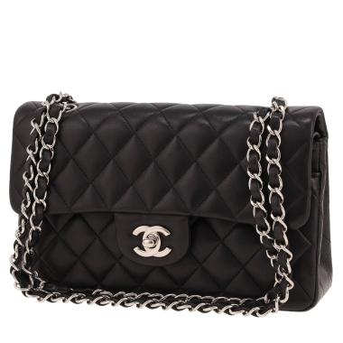 Bolso Chanel «Timeless Petit» de piel acolchada negra