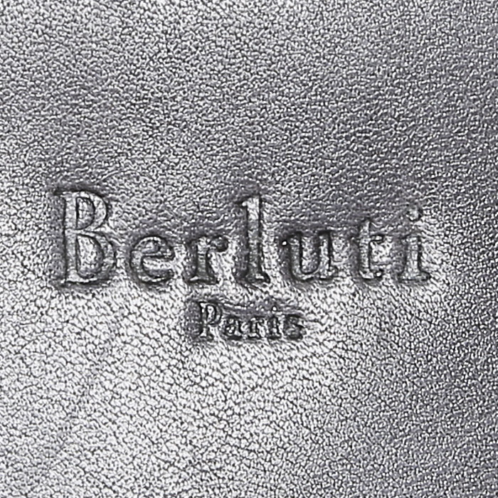 Pochette Berluti   en cuir lisse bleu-nuit - Detail D3