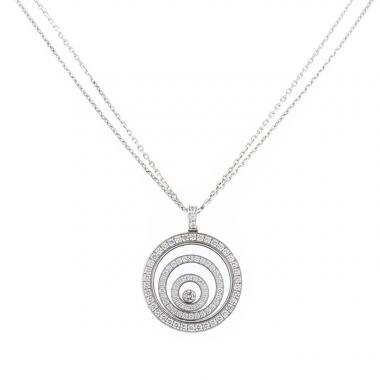 Collier Chopard Happy Spirit en or blanc et diamants