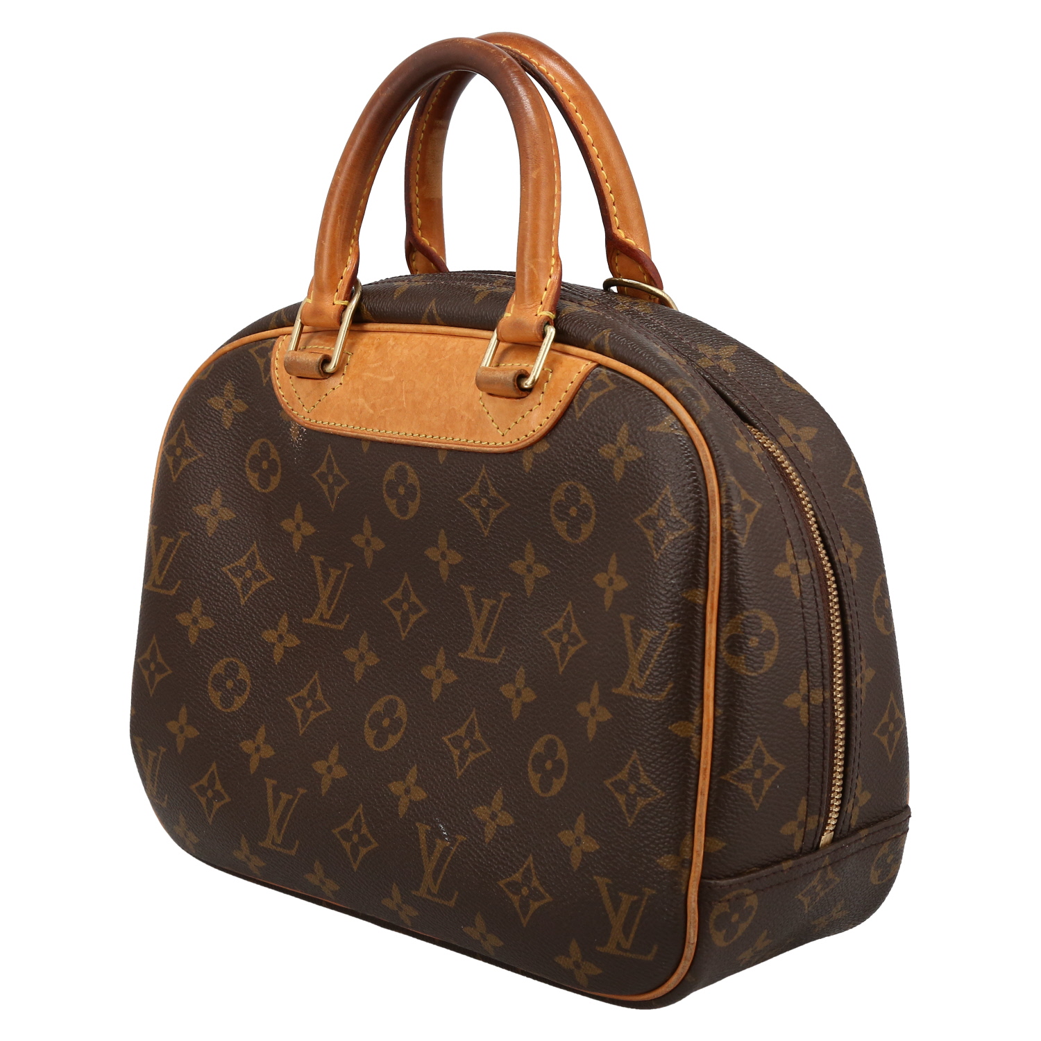 Louis Vuitton Trouville handbag monogram canvas and natural leather - Detail D5