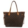 Louis Vuitton  Neverfull shopping bag  in brown monogram canvas  and natural leather - Detail D2 thumbnail