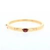 Opening Chaumet  bangle in yellow gold and garnet - 360 thumbnail