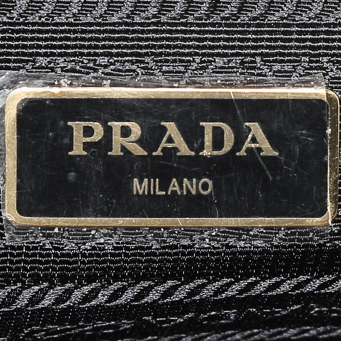 Sac bandoulière Prada   en cuir noir - Detail D3