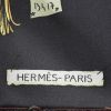 Hermès  Silky Pop - Shop Bag shopping bag  in black printed canvas  and black leather - Detail D3 thumbnail
