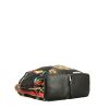 Hermès  Silky Pop - Shop Bag shopping bag  in black printed canvas  and black leather - Detail D4 thumbnail
