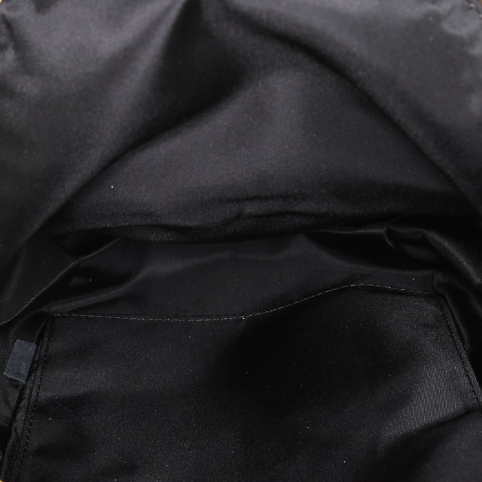 Louis Vuitton Jungle Dots Palm Springs backpack  in brown monogram canvas  and black leather - Detail D2