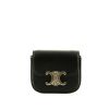 Celine  Triomphe mini  shoulder bag  in black leather - 360 thumbnail