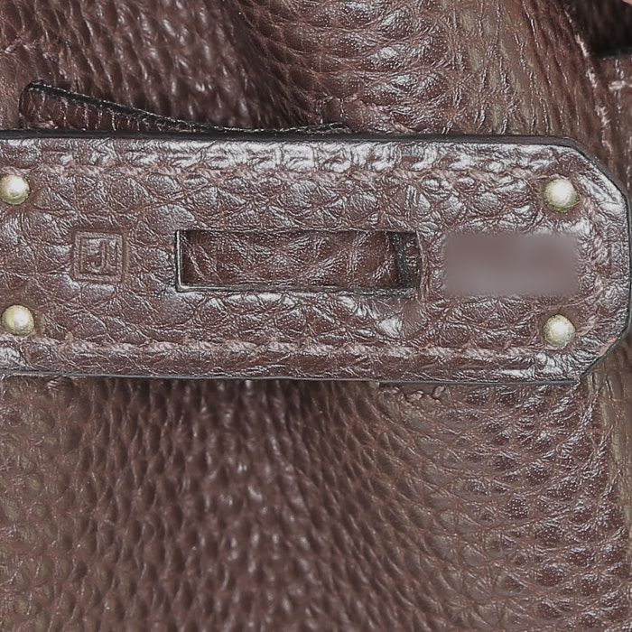 Sac à main Hermès  Birkin 35 cm en cuir togo marron - Detail D4