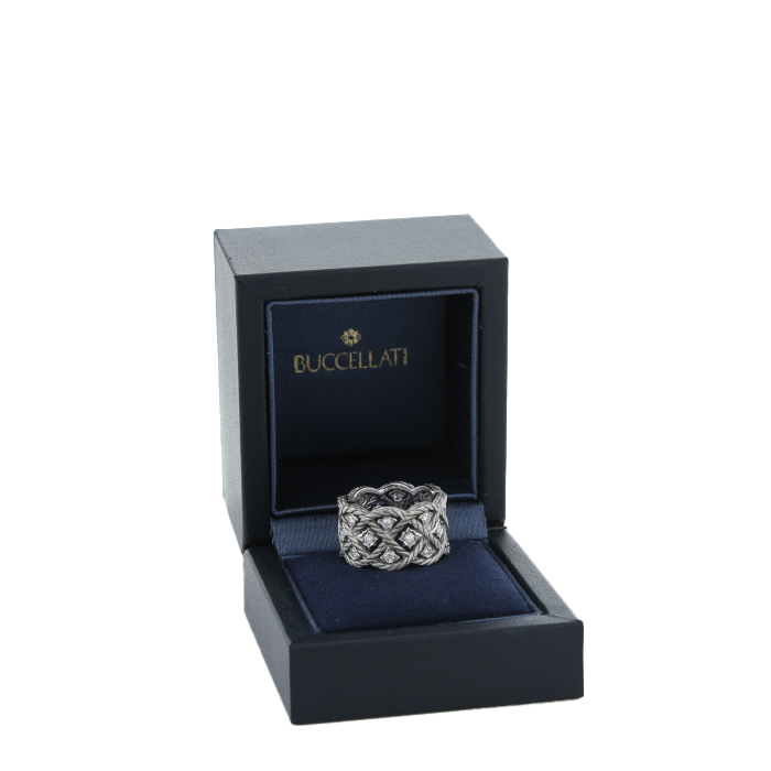 Buccellati Etoilée ring in white gold and diamonds - Detail D2