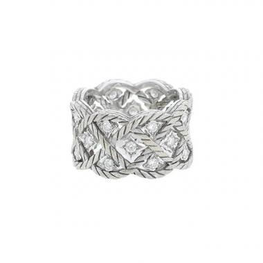 Sortija Buccellati Etoilée de oro blanco y diamantes