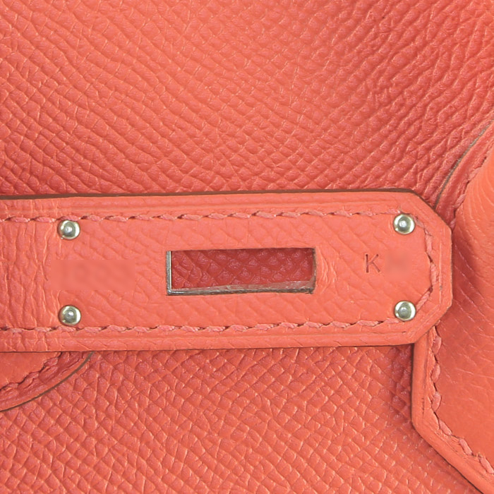 Borsa Hermès  Birkin 35 cm in pelle Epsom rosa Jaipur - Detail D4