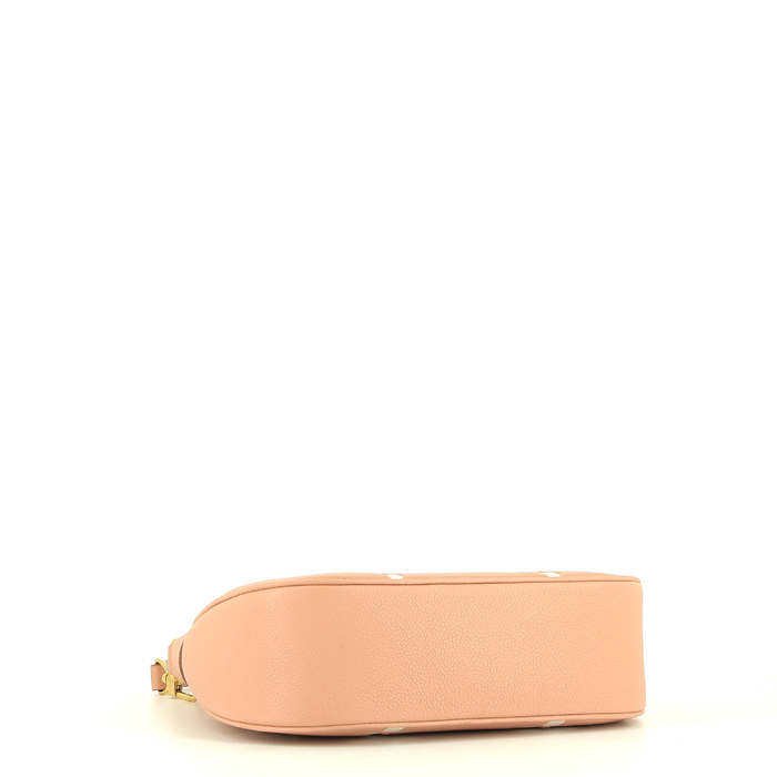 Louis Vuitton  Bagatelle shoulder bag  in Trianon pink and cream color empreinte monogram leather - Detail D5