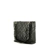 Chanel   handbag  in black quilted grained leather - 00pp thumbnail