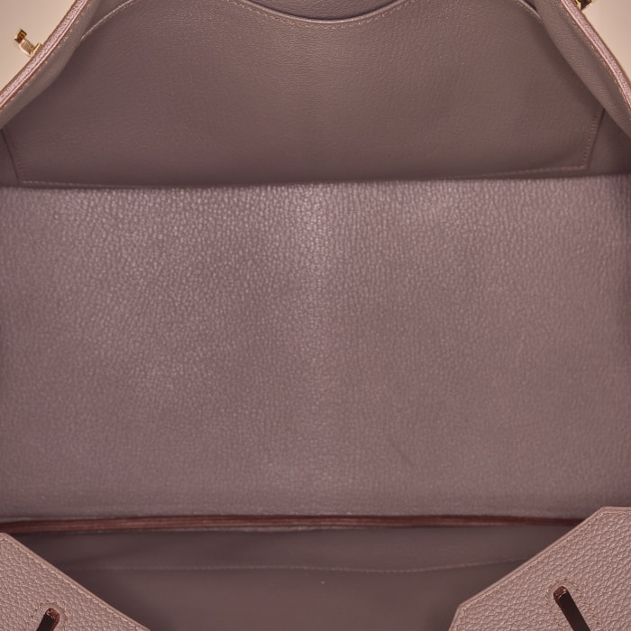 Hermès  Birkin 35 cm handbag  in grey togo leather - Detail D2