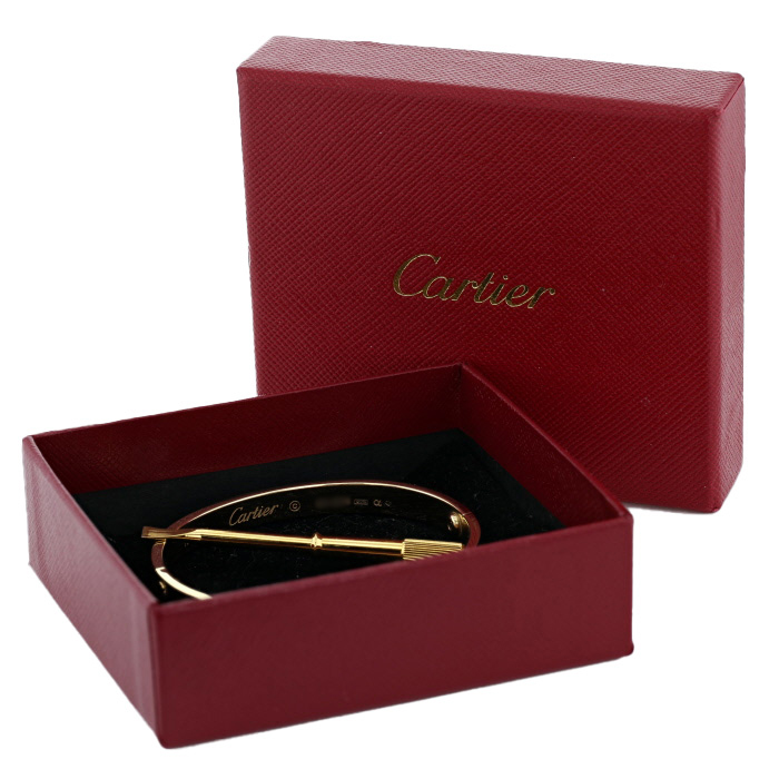 Bracciale Cartier Love modello grande in oro giallo - Detail D2