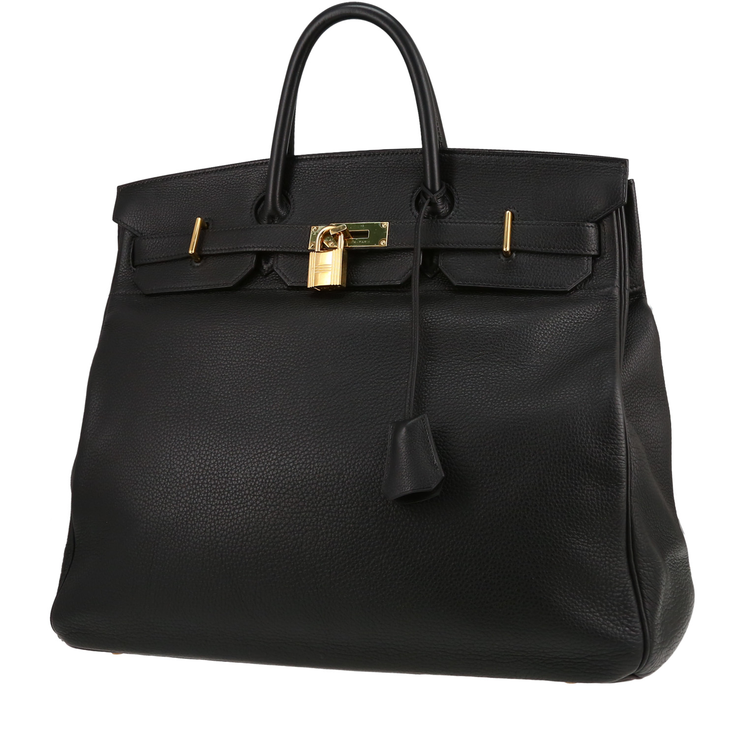 Hermès Haut à Courroies weekend bag in black togo leather