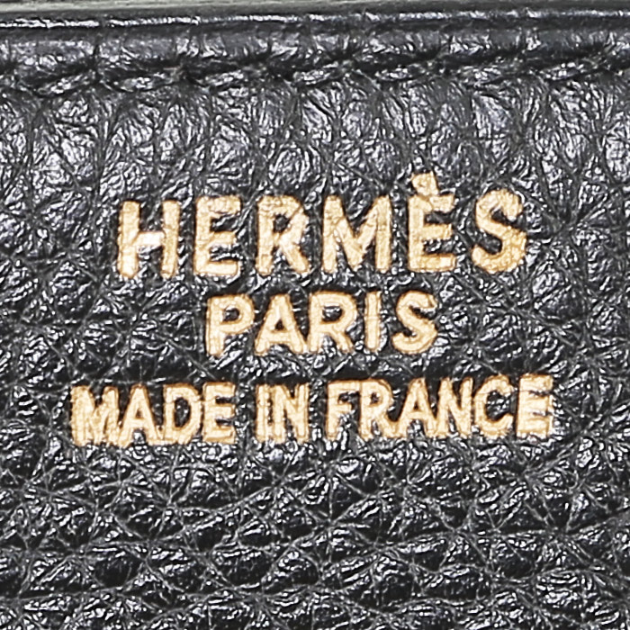 Bolso de fin de semana Hermès  Haut à Courroies en cuero togo negro - Detail D3