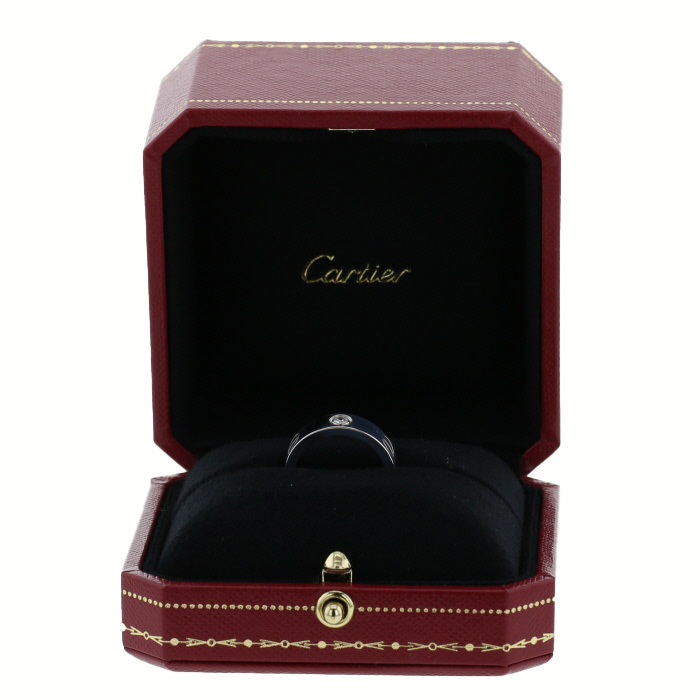 Sortija Cartier Love en oro blanco y diamantes - Detail D2