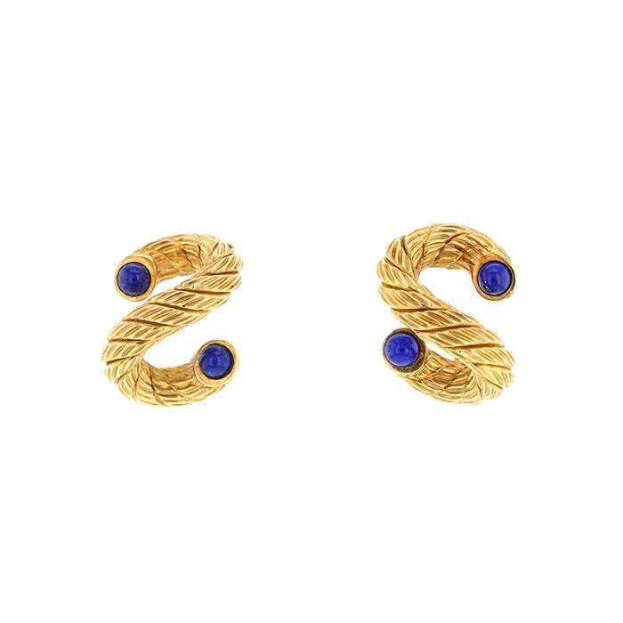 Weingrill Orecchini a clip Vintage  in oro giallo e lapislazzuli - 00pp
