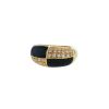 Vintage  ring in yellow gold, diamonds and onyx - 00pp thumbnail