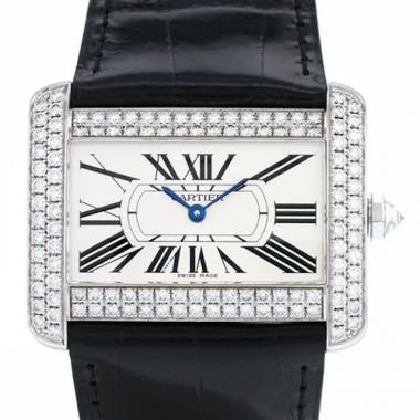 Orologio Cartier Tank Divan in oro bianco e diamanti Ref: Cartier - 2614  Circa 2010