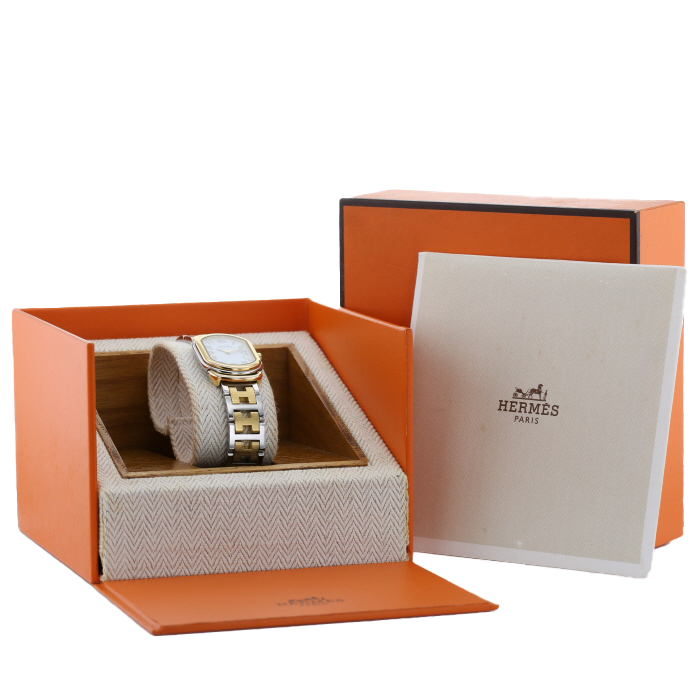 Reloj Hermès Rallye de acero y oro chapado Ref: Hermès - RA1. 240 Circa 1990 - Detail D2