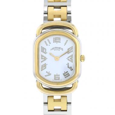 Hermès Rallye  in stainless steel and gold plated Ref: Hermès - RA1. 240  Circa 1990