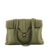 Celine  Sac 16 handbag  in khaki grained leather - 360 thumbnail