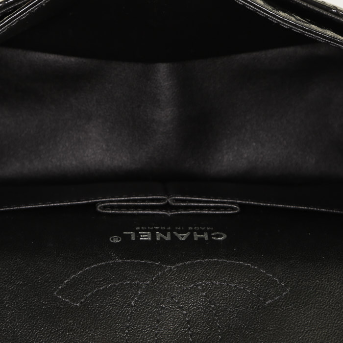 Chanel  Chanel 2.55 small model  handbag  in black quilted leather - Detail D3