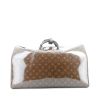 Bolso de fin de semana Louis Vuitton  Keepall Editions Limitées en lona Monogram marrón y cuero negro - 360 thumbnail