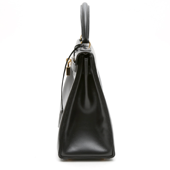 Sac à main Hermès  Kelly 32 cm en cuir box noir - Detail D5